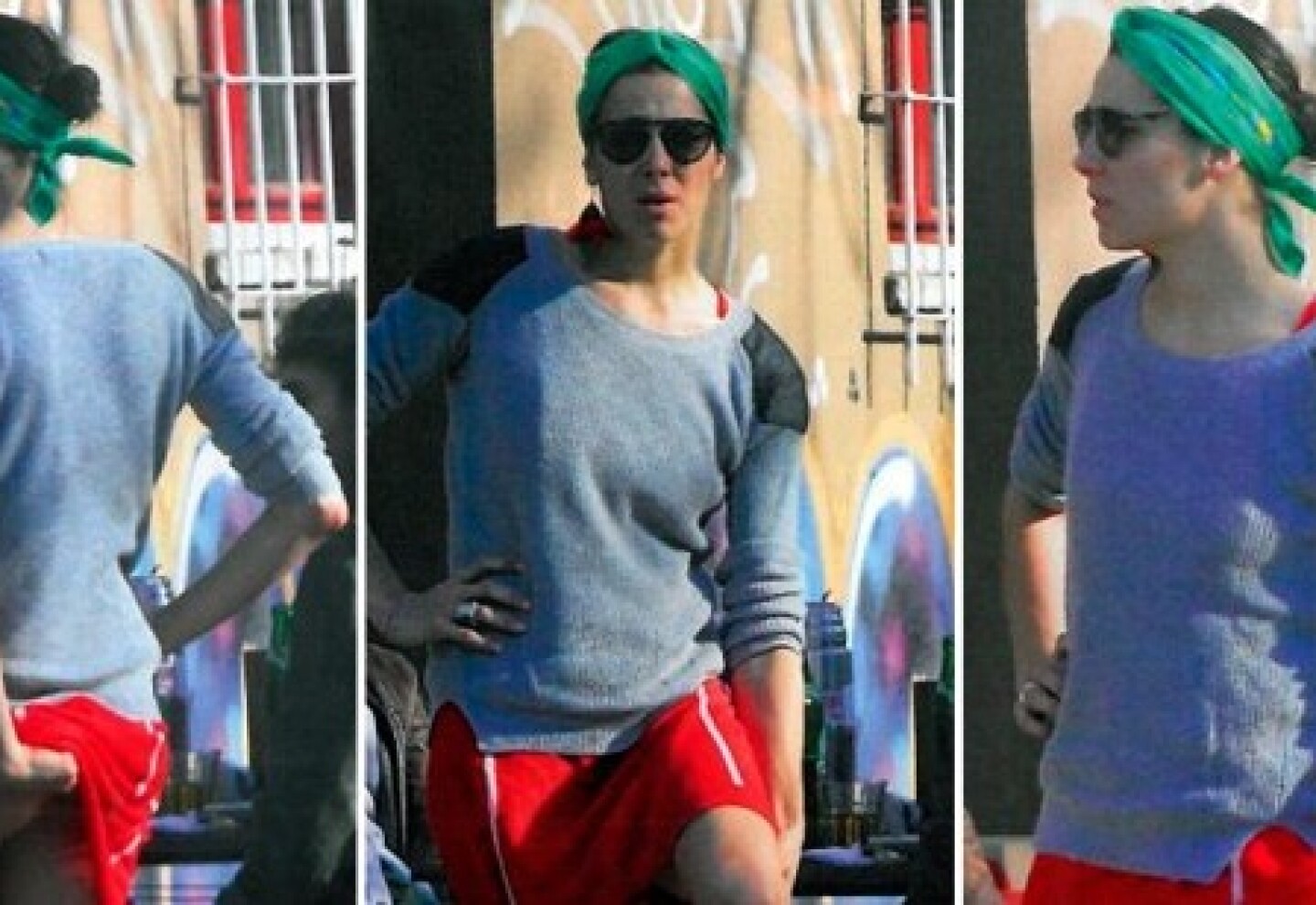 Pillan a Juana Viale acomod ndose la ropa interior en la calle